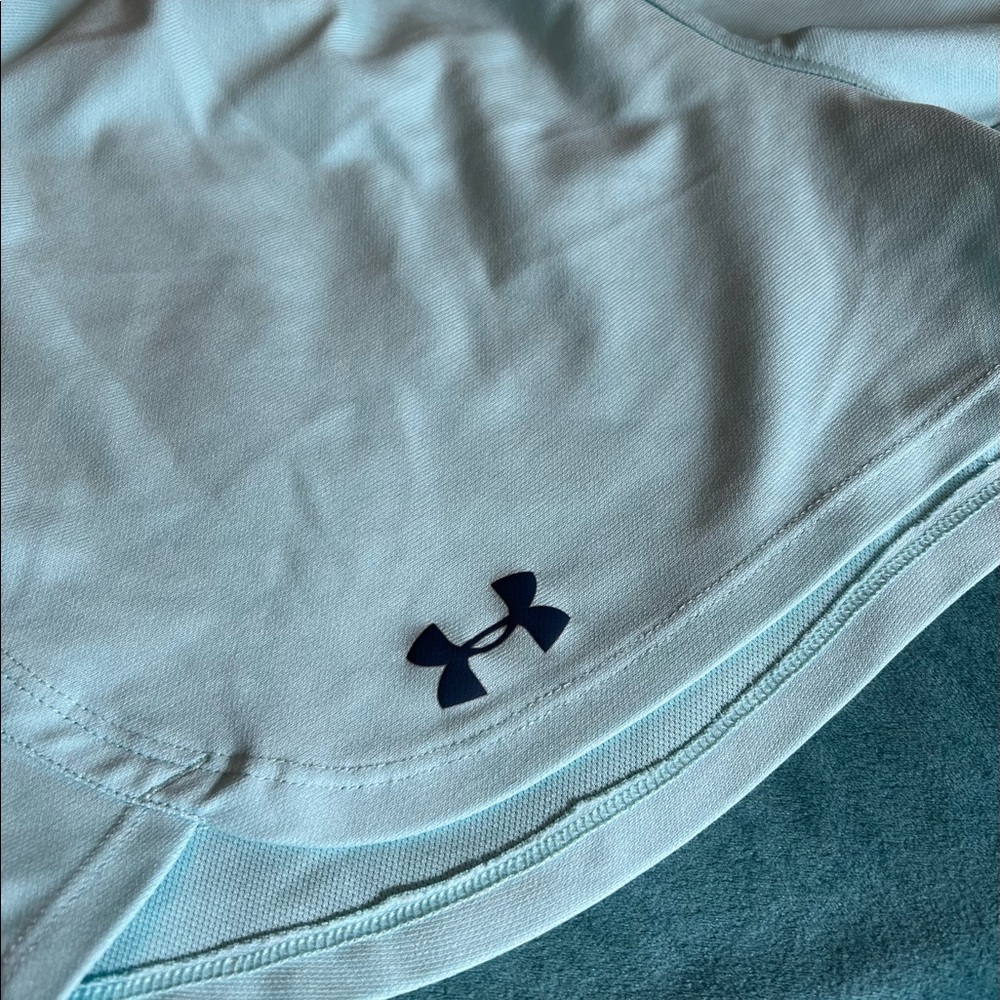 Women's Under Armour Play Up Shorts, Light Turquoise, Size M - Picture 4 of 7